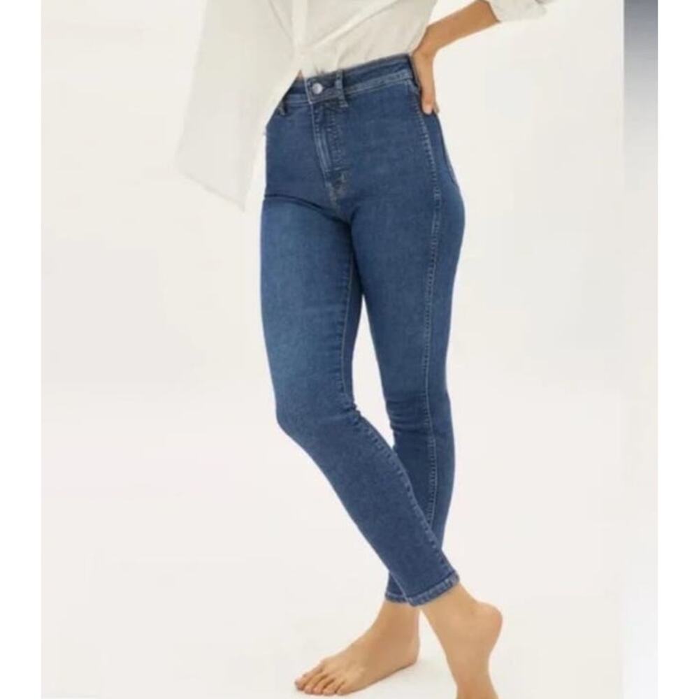 Everlane The Way High Skinny Jeans NWT Organic Cotton Blue 28R